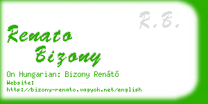 renato bizony business card